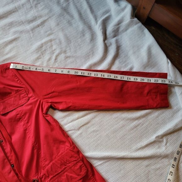 QVC Susan Graver Style Red Hooded Jacket Small EUC - Picture 8 of 15